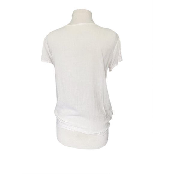 White Linen Minnie Mouse Embroidered Tee | No Siz - Picture 2 of 4